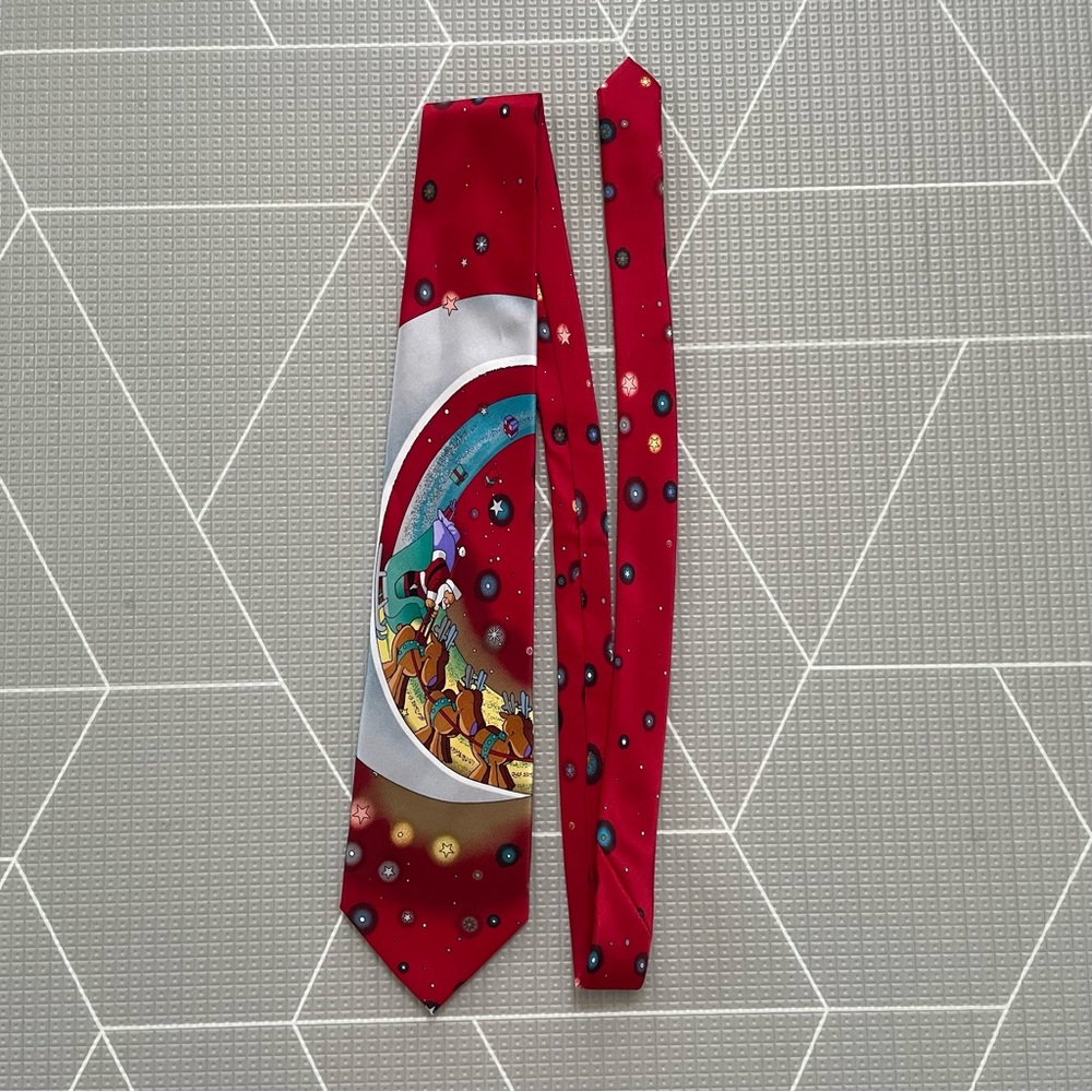 Vintage Kersten Brothers Jolly Ol' Nickties Santa‎ Claus Silk Neck Tie